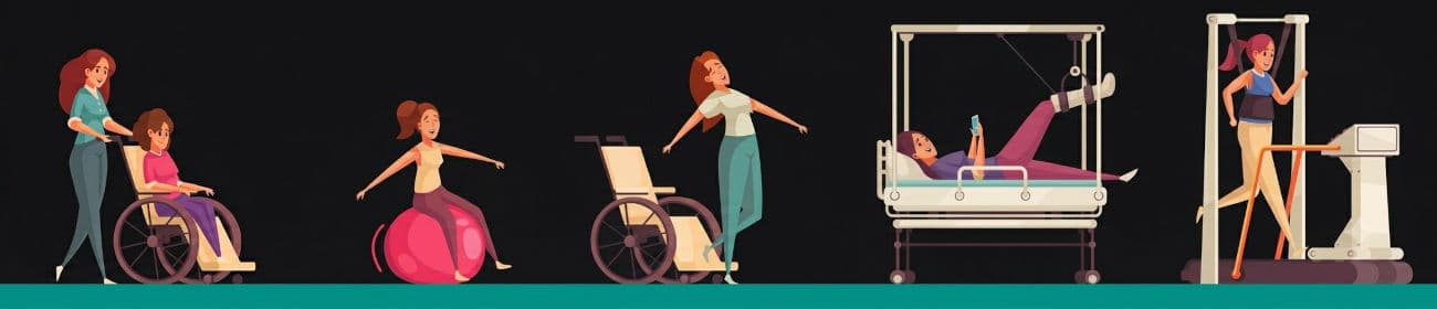 Physiotherapy illustrations