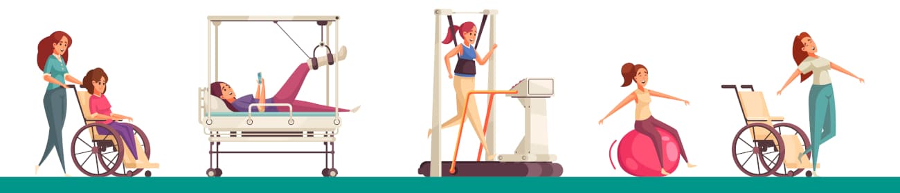 Physiotherapy illustrations